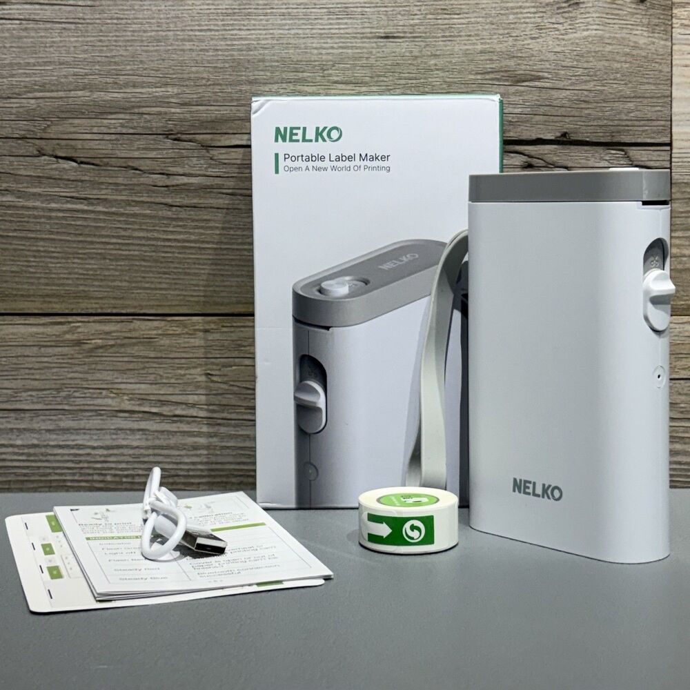 Nelko Thermal Label Maker with Tape P21 Portable Bluetooth Label Printer Unused